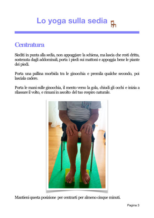Scheda 2026 Lo yoga sulla sedia