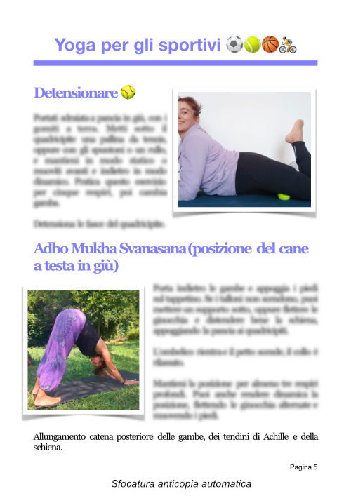 Scheda 2026 Yoga per gli sportivi vol.1