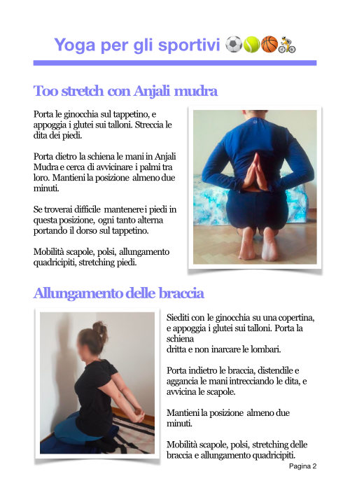 Scheda 2026 Yoga per gli sportivi vol.1
