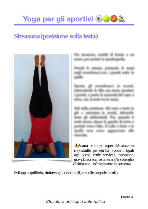 Scheda 2026 Yoga per gli sportivi vol.2