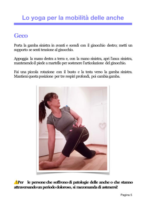 Scheda 2026 yoga per la mobilità delle anche